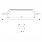 Uchwyt Meblowy Flavio GTV Czarny mat 96 mm UZ-FLAVIO-96-20M