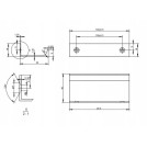 Uchwyt krawędziowy Amix UA06 Alu 128/148mm UA06-128-ALU