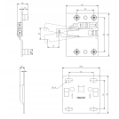 Zawieszka meblowa GTV 240 kg kpl. z zaślepkami ZK-ZAW-10C-KPL