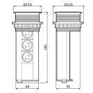 Przedłużacz POWERPORT KASH 3 gniazda aluminium