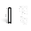 Noga do stołu czarna 30x30 dwa piony H-720