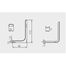 Wspornik budowlany GTV 120 mm Olcha  - 2 sztuki