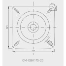 Obrotnica RTV metalowa kwadratowa GTV OM-OBK175-20