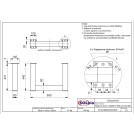 Noga do stołu U 80x80 H-440 szeroka 600
