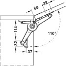 Podnośnik mechaniczny DUO standard HAFELE 37mm 373.66.612