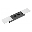 Przedłużacz PRESTINO 2 gniazda-USB-HDMI srebrny AE-PB2FPRES-53