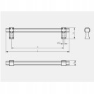Uchwyt Meblowy IMPERIAL GTV czarny mat 192 mm UZ-IMPERIAL-192-20